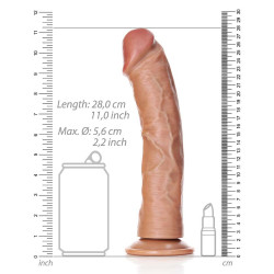 Real Rock Ultra Skin Gode Mega Curved RealRock 25 x 5.6cm Latino